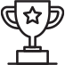 trophy icon to represent success, winning, or a competition championship.