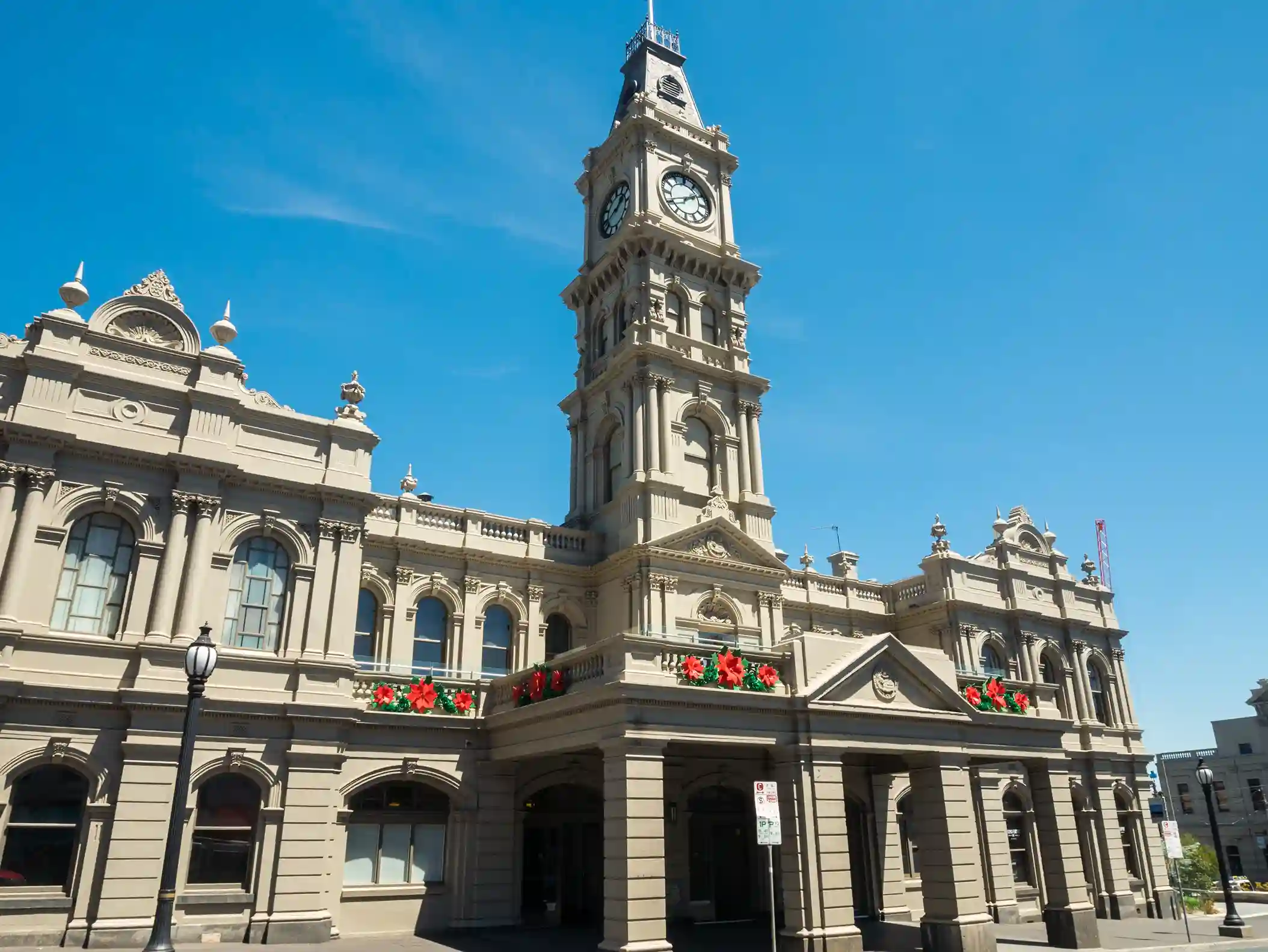 Hawthorn Town Hall, a historic building built in the Second Empire style between 1888 and 1890, located on Burwood Road in Hawthorn, Melbourne, Australia.