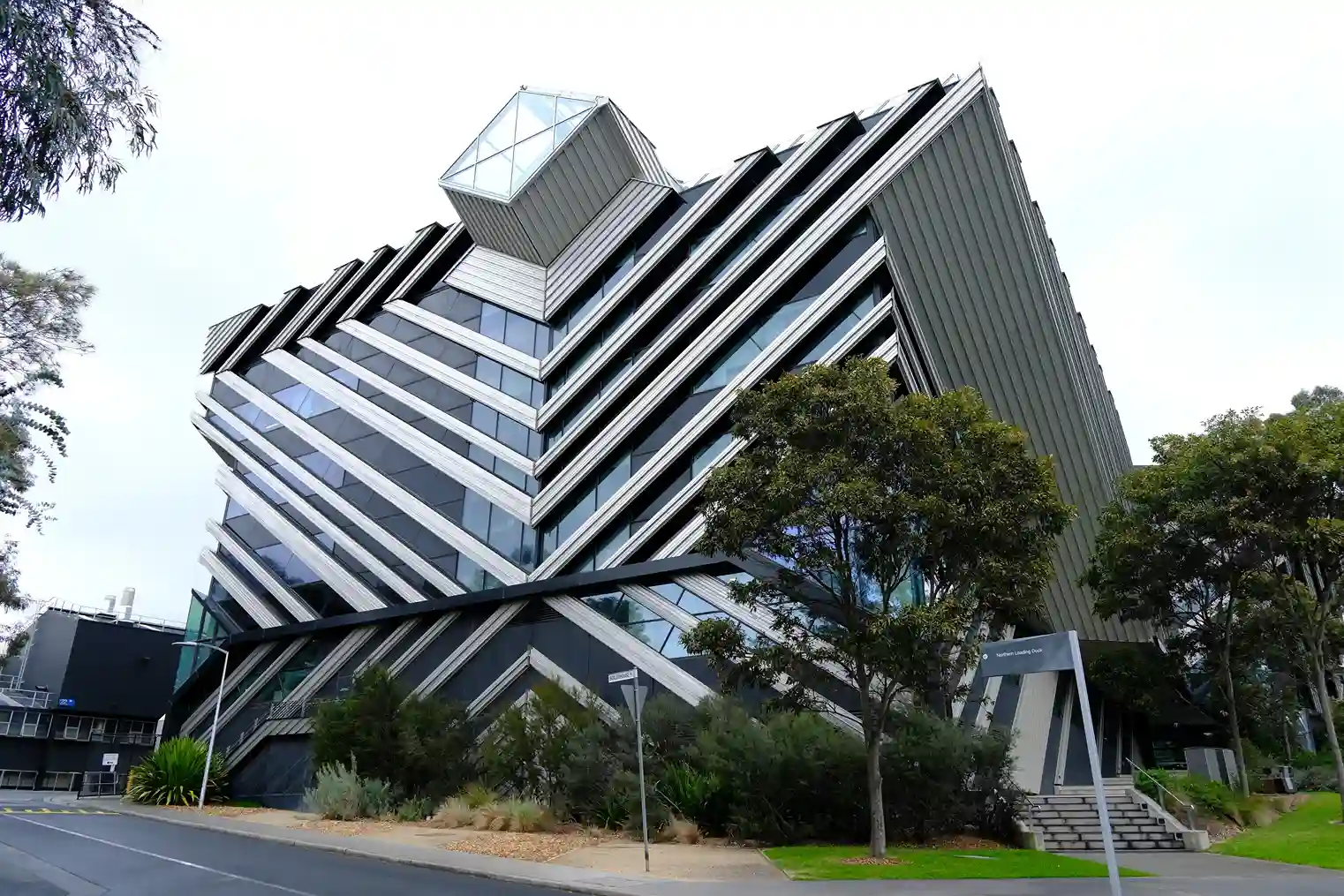 Futuristic architecture at Monash University in Clayton