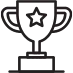 trophy icon to represent success, winning, or a competition championship.