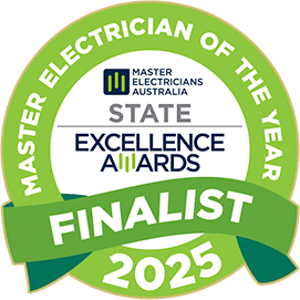 Approved Electrix 2025 Master Electricians Australia State Excellence Awards finalist badge