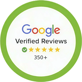 Google Verified Reviews badge indicating Approved Electrix has received over 350 customer evaluations.