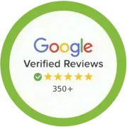 Google Verified Reviews badge indicating Approved Electrix has received over 350 customer evaluations.