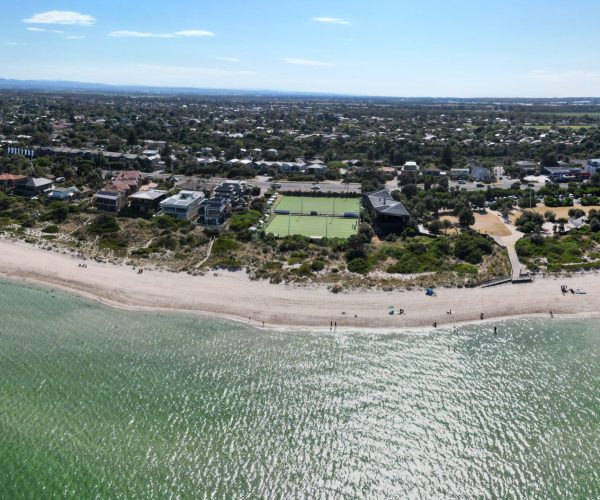 Seaford's Keast Park alongside the coastline